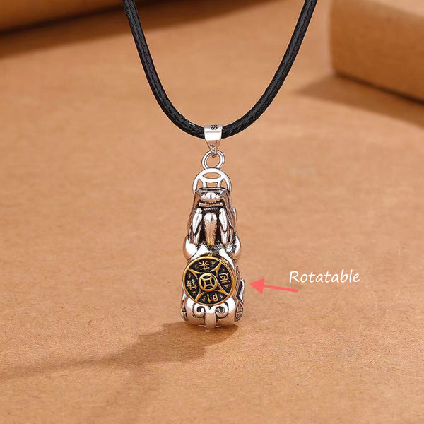 Pixiu & Rotatable Bagua—Feng Shui  Pendant Necklace