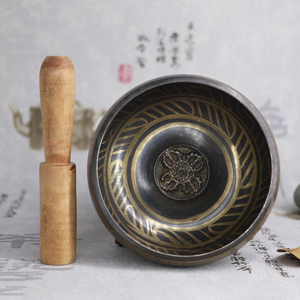 Tibetan Sound Bowl Handcrafted for yoga and Meditation Positive Energy Singin