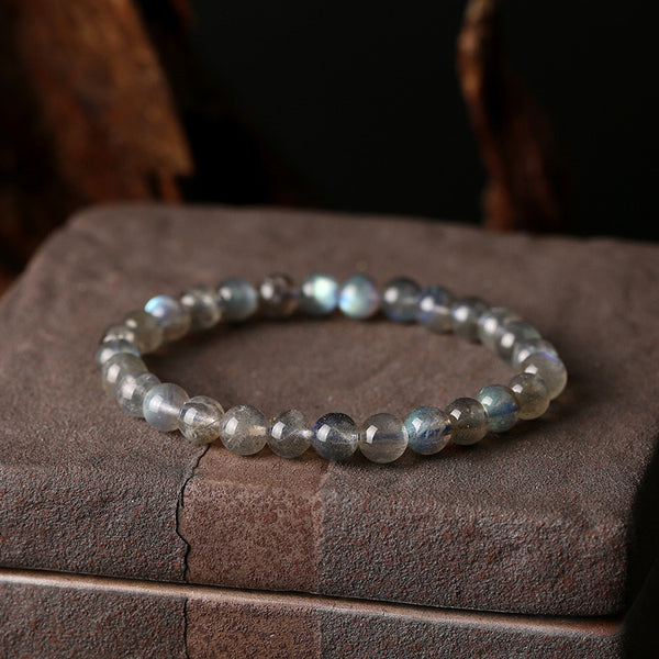 Ethereal Glow —Natural Grey Moonstone Bracelet