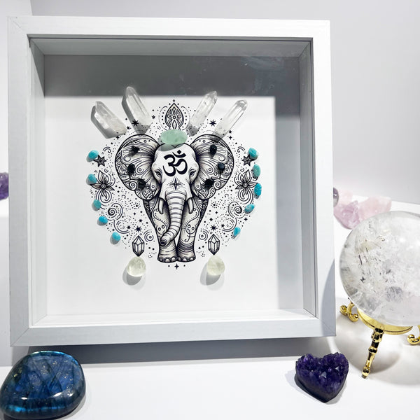 Gateway to Wisdom, Journey of the Soul—Elephant Guardian Crystal Frame